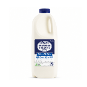 Barambah Organics Full Cream Milk 2Ltr
