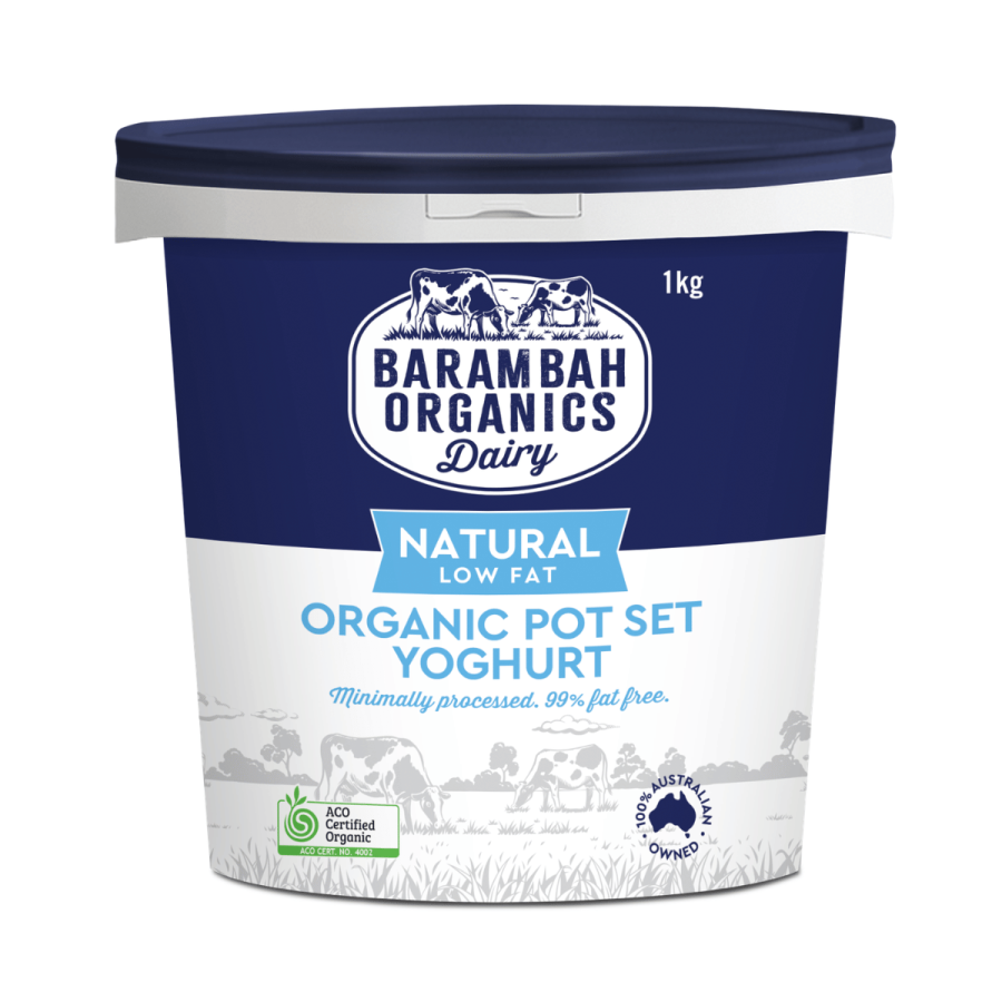 Barambah - Natural Low Fat Yoghurt 1kg Barambah Organics Greek Style Yoghurt 1kg