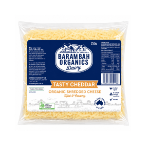 Barambah Organics Shredded Cheddar Cheese 250g