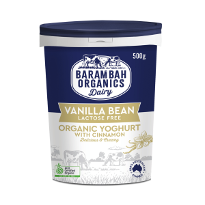 Barambah Organics Vanilla Bean with Cinnamon Yoghurt 500g