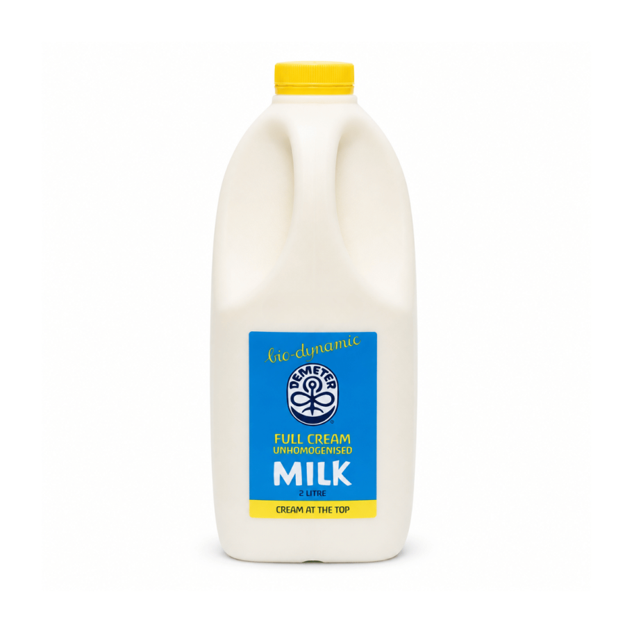 Biodynamics Demeter Full Cream - Unhomogenised Milk 2 Litre Demeter Bio Dynamic Full Cream Unhomogenised Milk 2Ltr