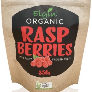 Elgin Org Raspberries 350g