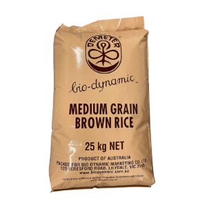 Bio Dynamic Brown Rice 25kg