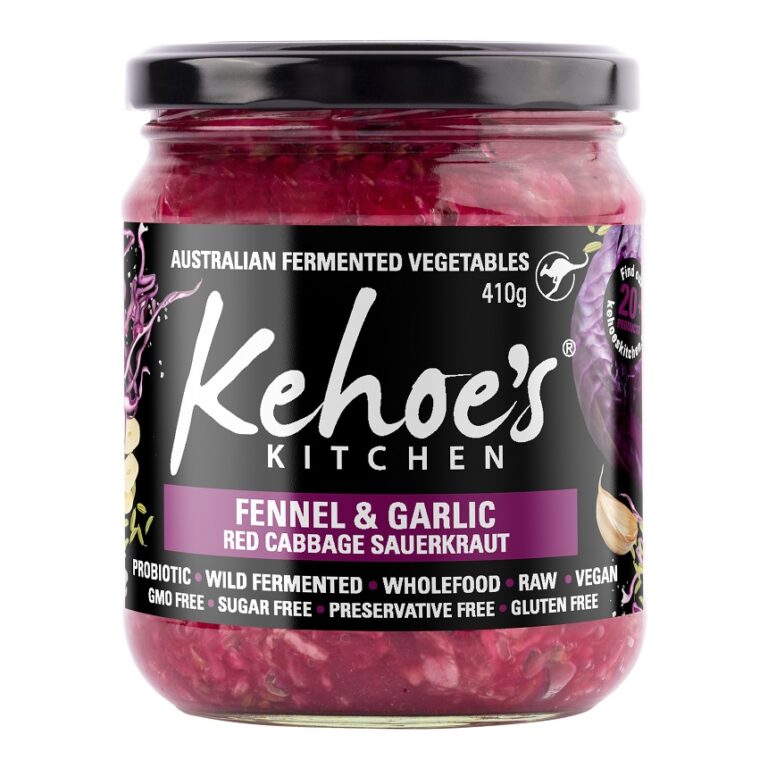 Kehoe’s Fennel & Garlic Red Cabbage Sauerkraut 410g