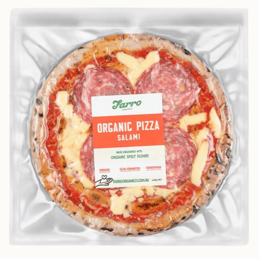 Farro Org Spelt Salami Pizza 10″
