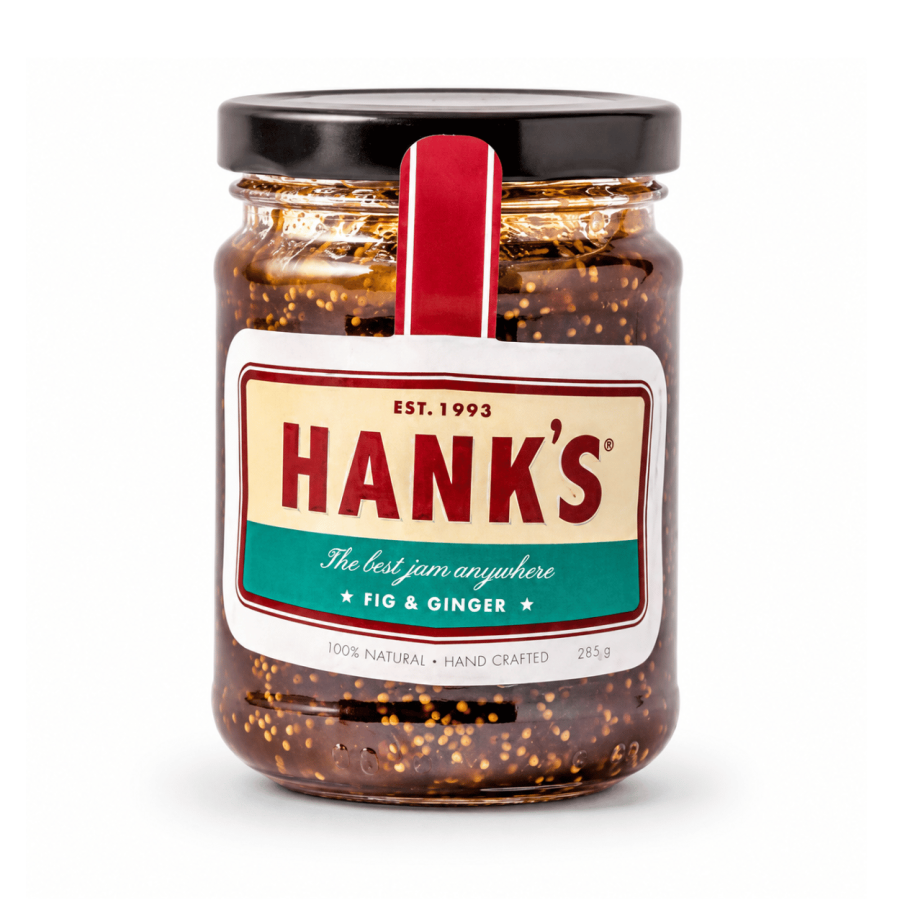 Hank_s Jam - Fig and Ginger 285g - 400 x 400px Hank’s Triple Berry Jam 285g