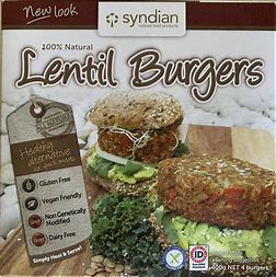 SYNDIAN LENTIL BURGERS 400g