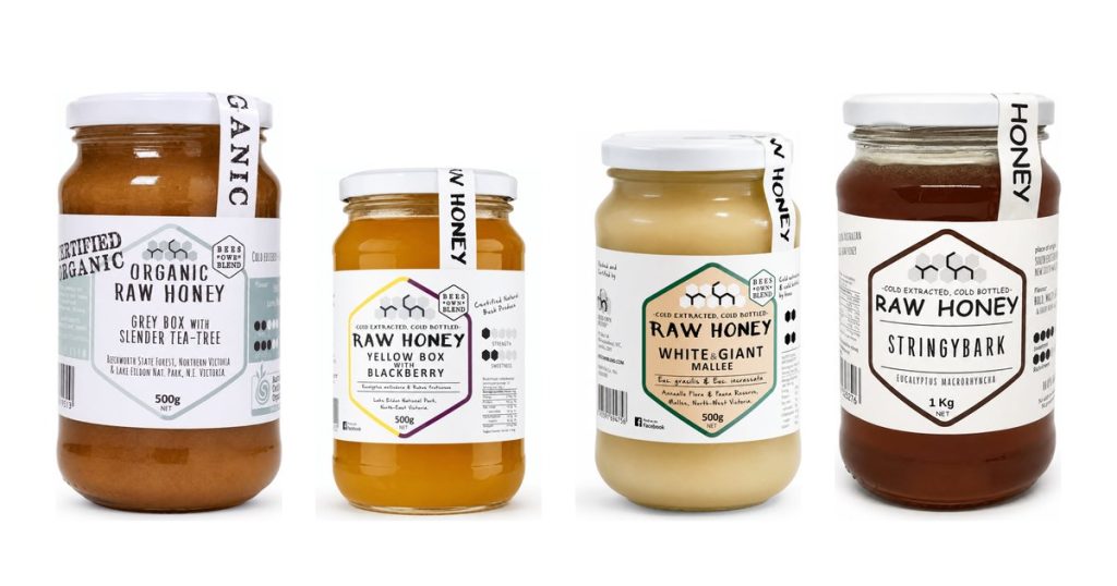 Raw Honey Australian honey range