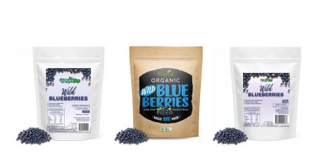 Frozen wild blueberries from Harvestime and Elgin Organic