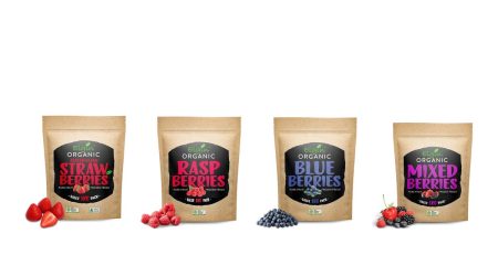 Elgin Organic frozen strawberries, raspberries, blueberries and mixed berries