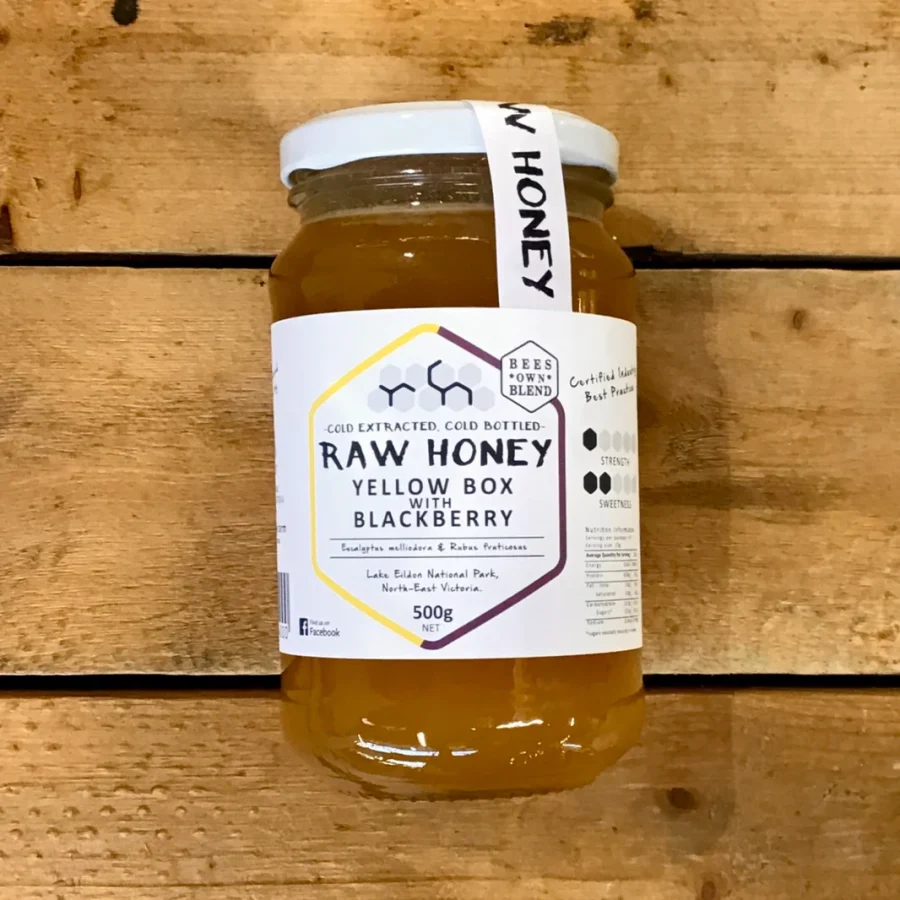 Raw Honey Yellow Box With Blackberry 500g