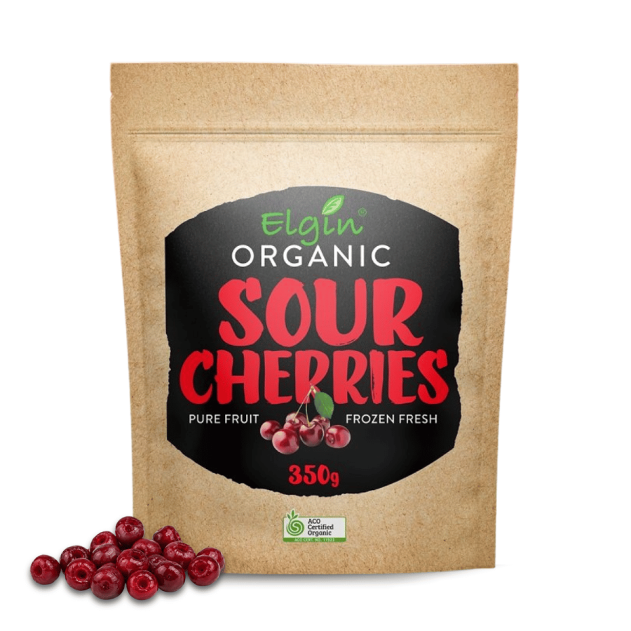 Organic Sour Cherries 350g Elgin Organic Pomegranate Arils 1kg