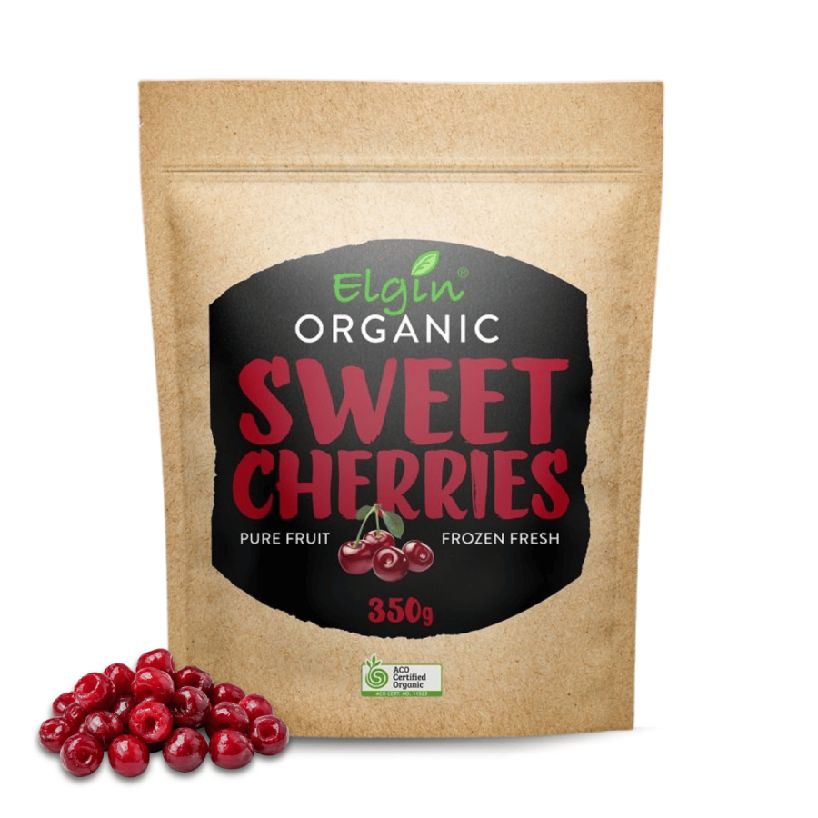 Organic Sweet Cherries 350g Elgin Organic Pomegranate Arils 1kg