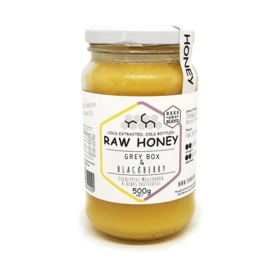 Raw Honey Grey Box With Blackberry 500g