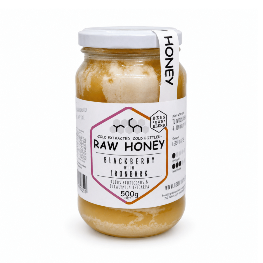 Raw Honey Organic Grey Box With Slender Tea Tree 500g