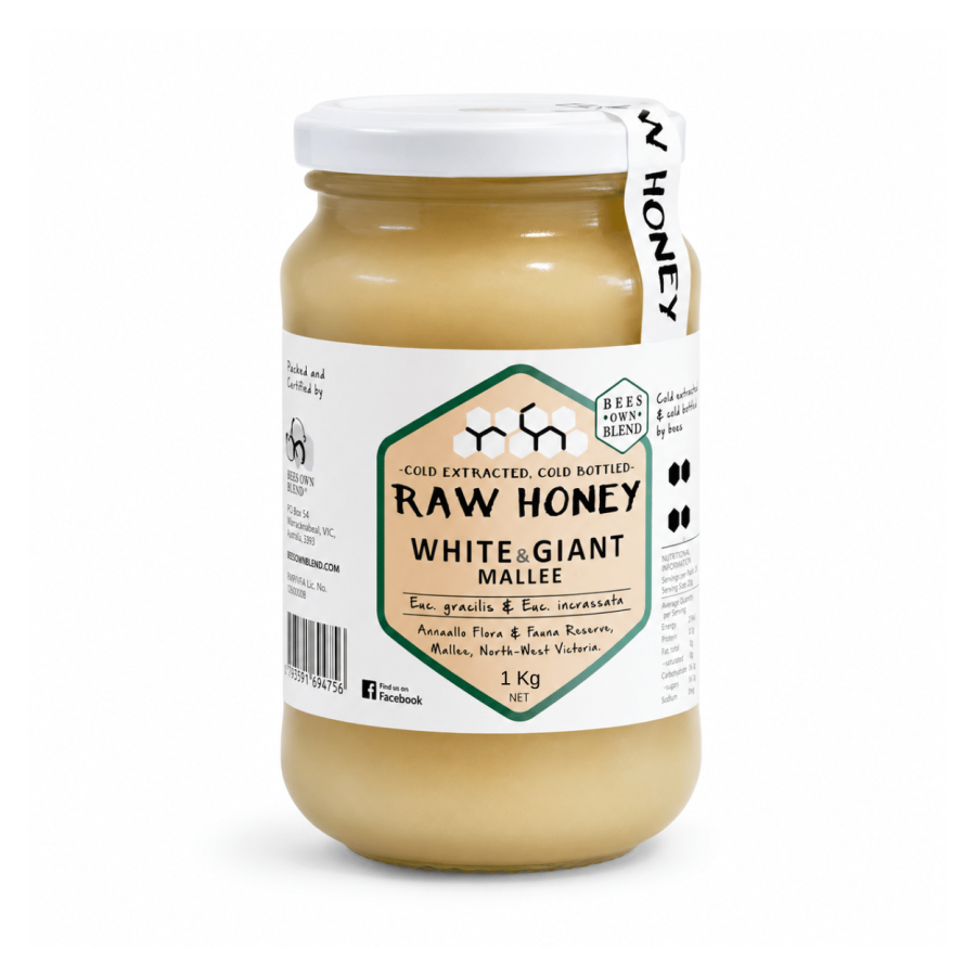 Raw Honey Organic Grey Box With Slender Tea Tree 500g