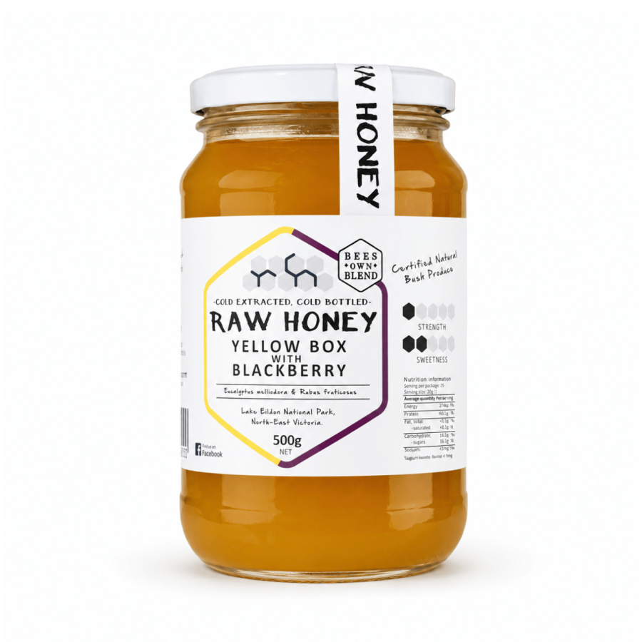 Raw Honey Organic Grey Box With Slender Tea Tree 500g
