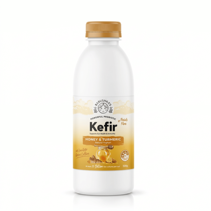 Babushka's Honey & Turmeric Yoghurt 500g Babuska’s Natural Kefir 750