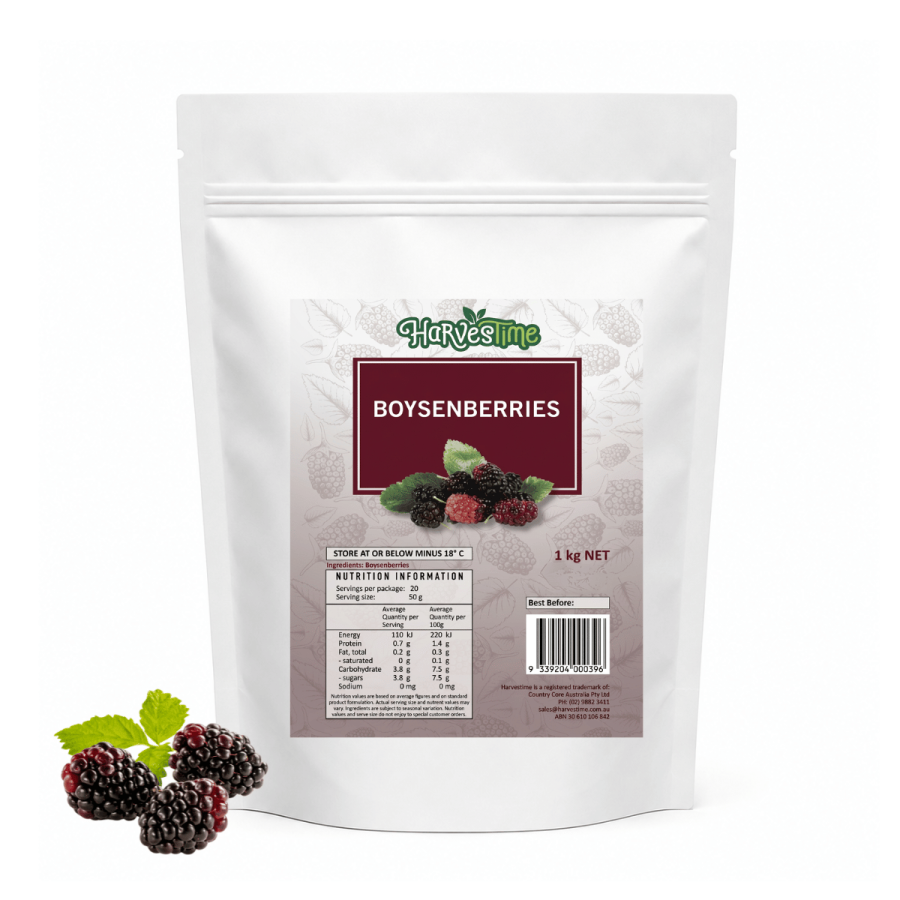 Harvestime Boysenberries 1kg HARVESTIME GUAVA PUREE CUBES 1KG