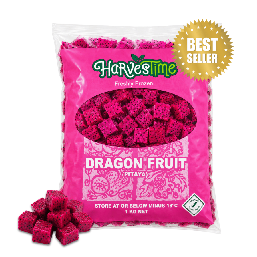 Harvestime Dragonfruit 1kg HARVESTIME GUAVA PUREE CUBES 1KG